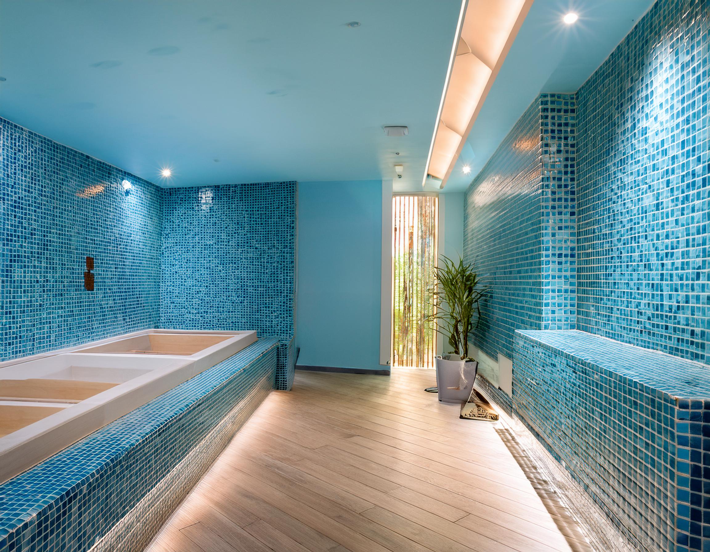 Firefly Spa y sauna diseño azul suave moderno diseño de interiores 29579